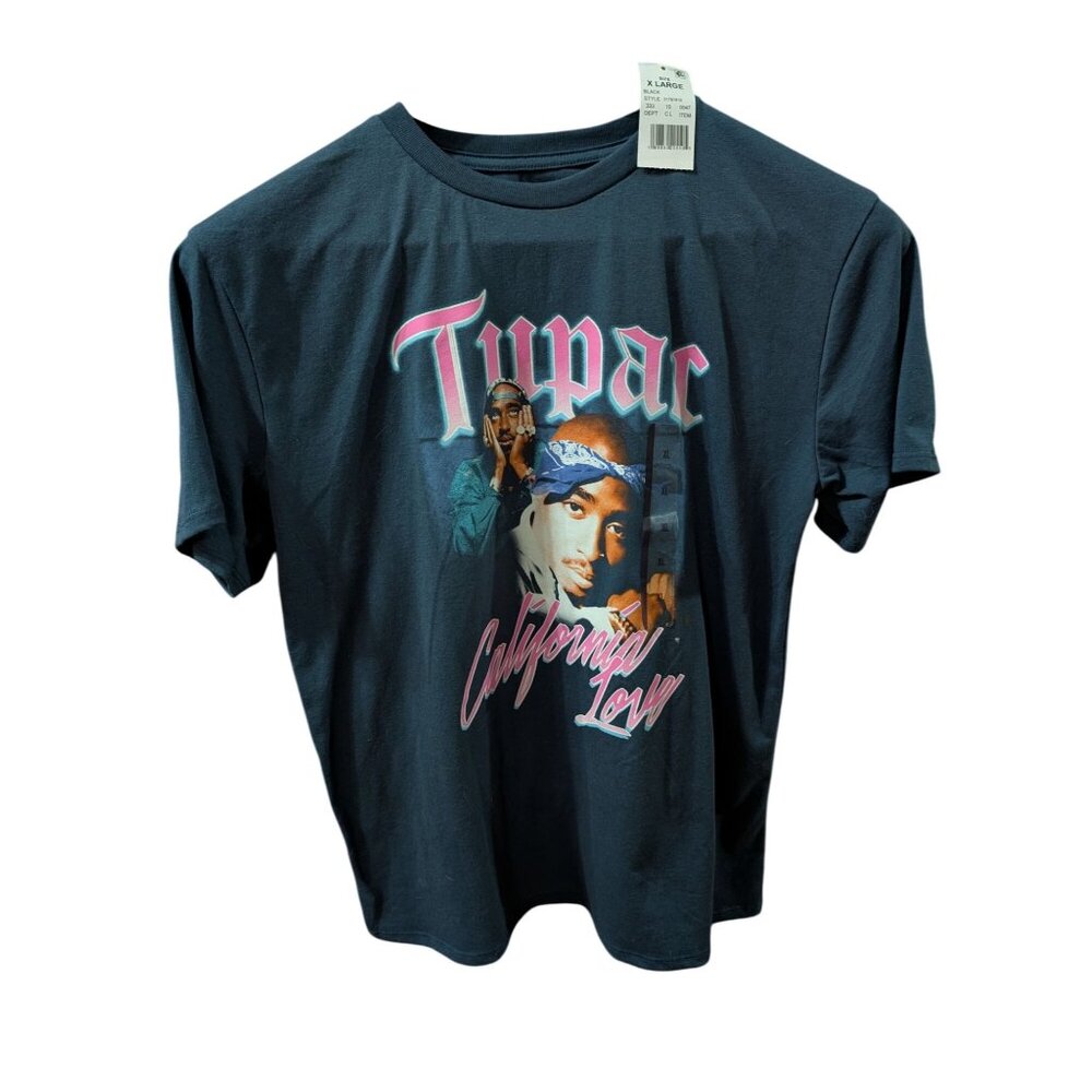 Tupac T-Shirt Size Juniors XL California Love NEW 1990s Hip Hop Rap